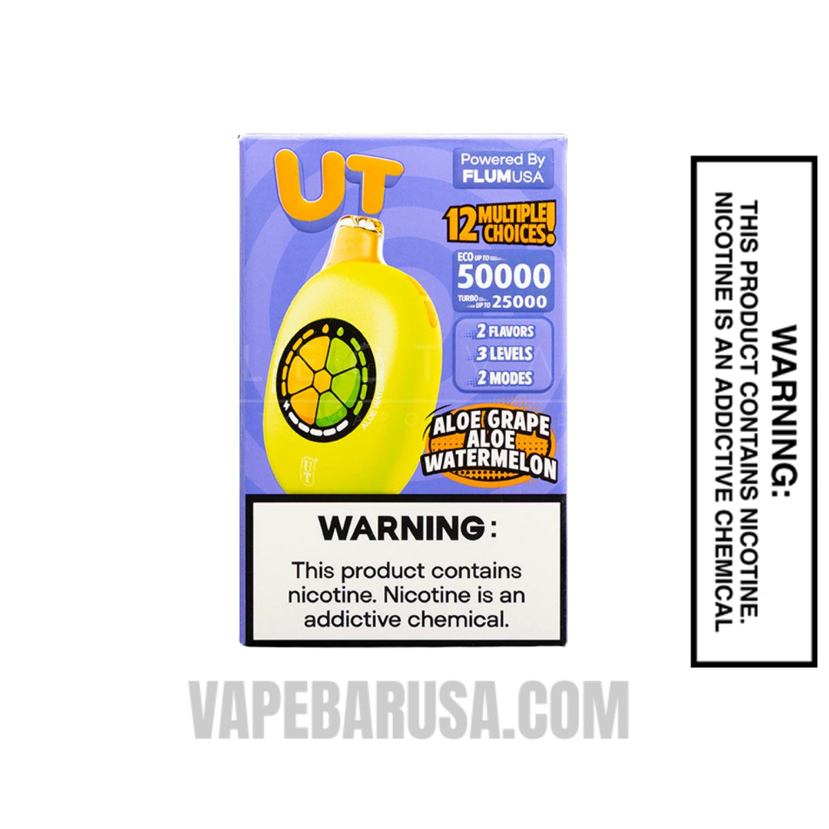 Aloe Grape/Aloe Watermelon Flum UT Bar 50K Disposable Vape With Package Box Aloe Grape/Aloe Watermelon Flum UT Bar 50K Disposable Vape With Package Box