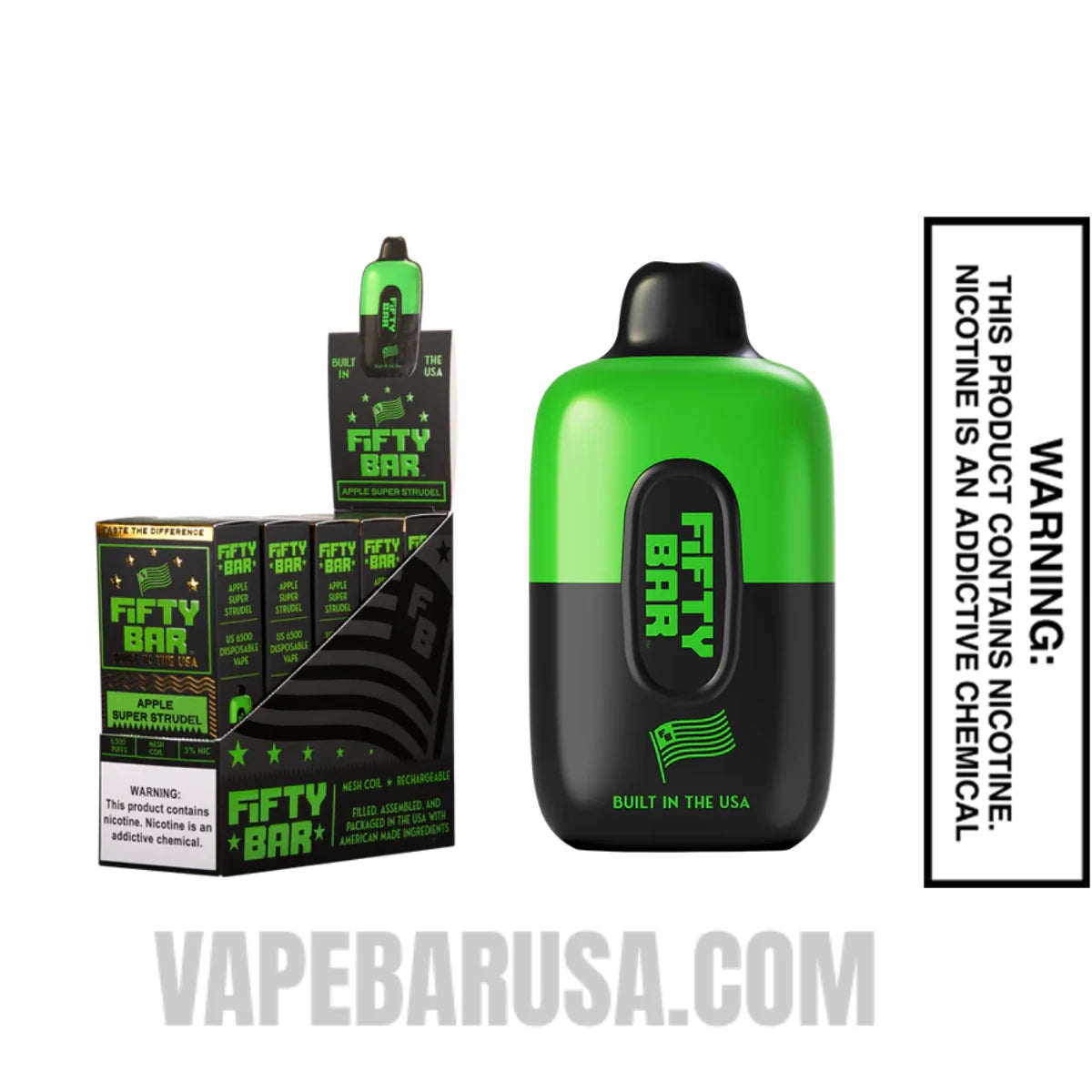 Apple Super Strudel Fifty Bar Disposable Vape 6500 Puffs With Bundle Pack Apple Super Strudel Fifty Bar Disposable Vape 6500 Puffs With Bundle Pack