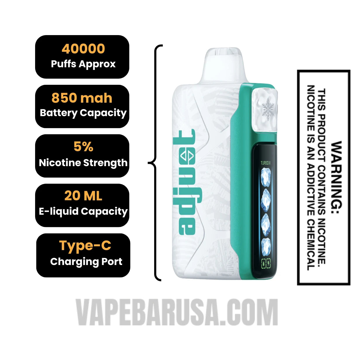 Baja Splash Adjust MyCool 40K Disposable Vape Specifications Baja Splash Adjust MyCool 40K Disposable Vape Specifications