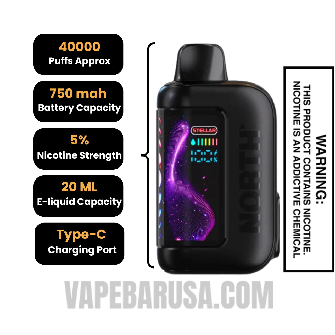 Berry Bliss North Stellar Dark Moon 40K Disposable Vape Berry Bliss North Stellar Dark Moon 40K Disposable Vape