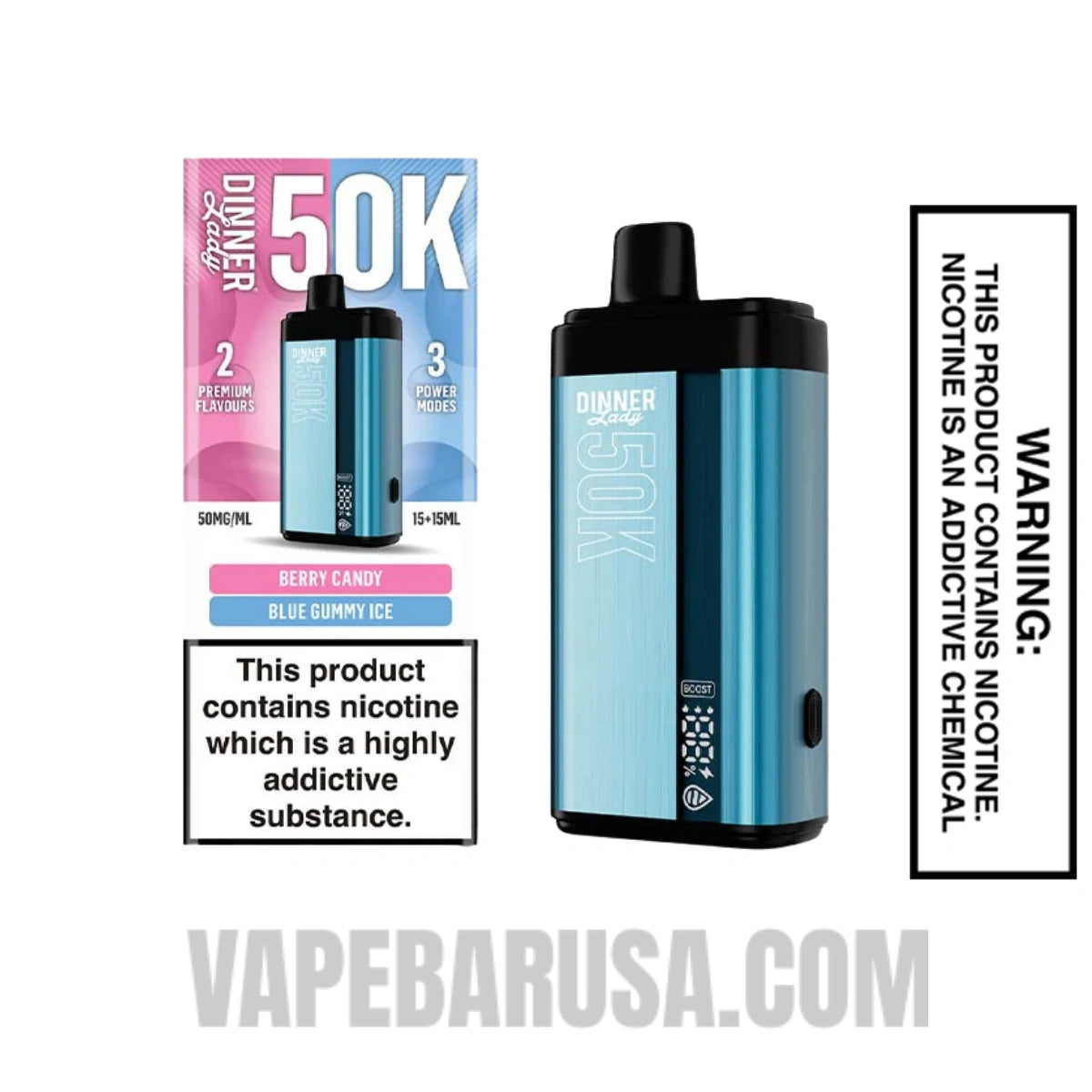 Berry Candy x Blue Gummy Ice Dinner Lady 50K Disposable Vape With Package Box Berry Candy x Blue Gummy Ice Dinner Lady 50K Disposable Vape With Package Box