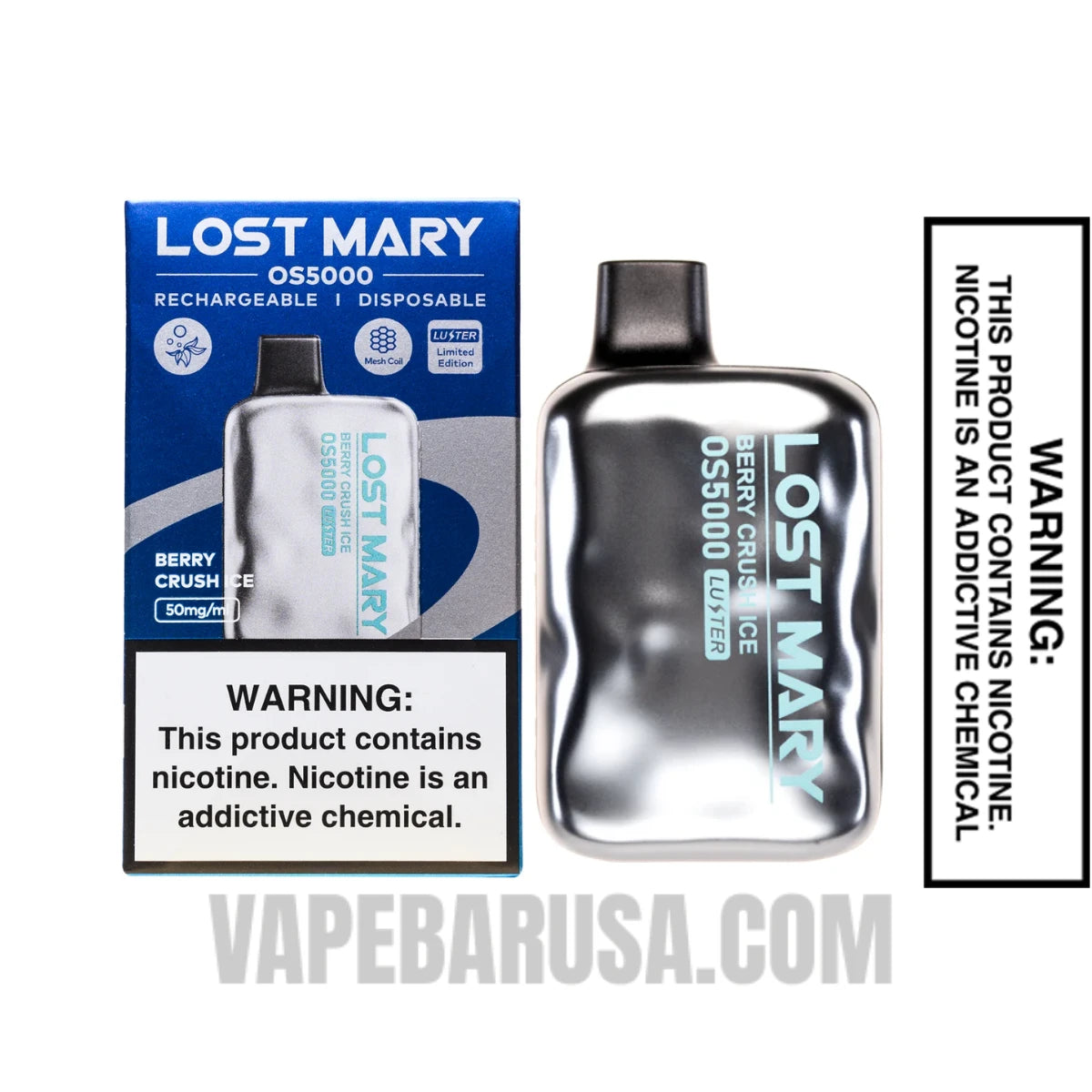 Berry Crush Ice Lost Mary OS5000 Luster Edition Vape With Package Box
Berry Crush Ice Lost Mary OS5000 Luster Edition Vape With Package Box