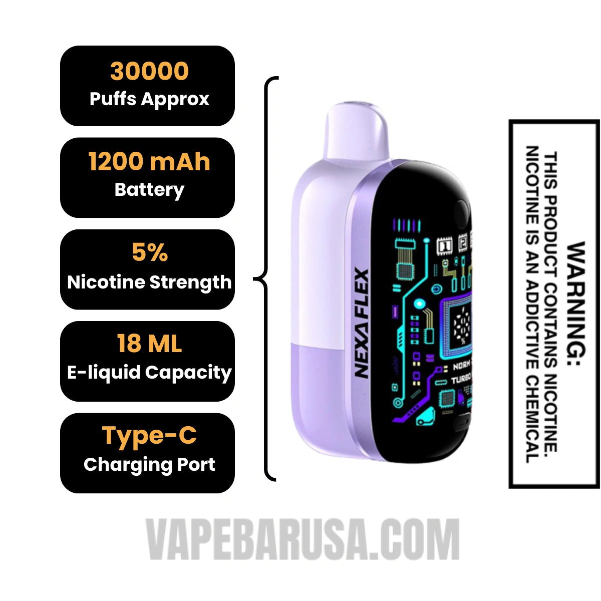 Black Dragon Ice Nexa Flex 30K Disposable Vape Kit Specifications Black Dragon Ice Nexa Flex 30K Disposable Vape Kit Specifications
