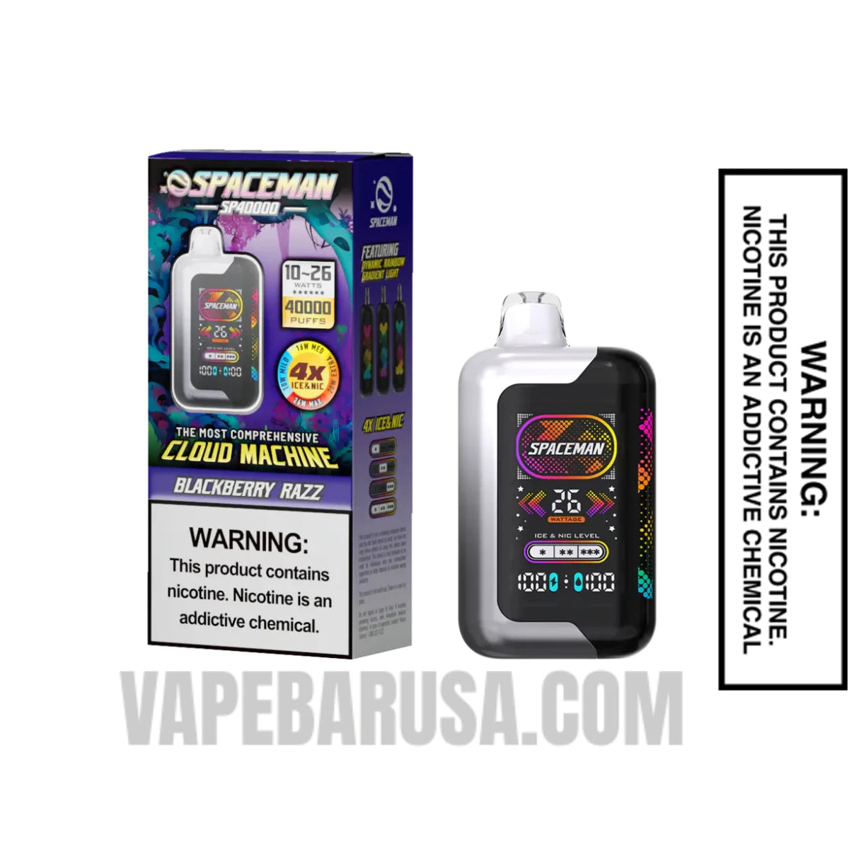 Blackberry Razz Spaceman SP40000 Disposable Vape With Package Box Blackberry Razz Spaceman SP40000 Disposable Vape With Package Box