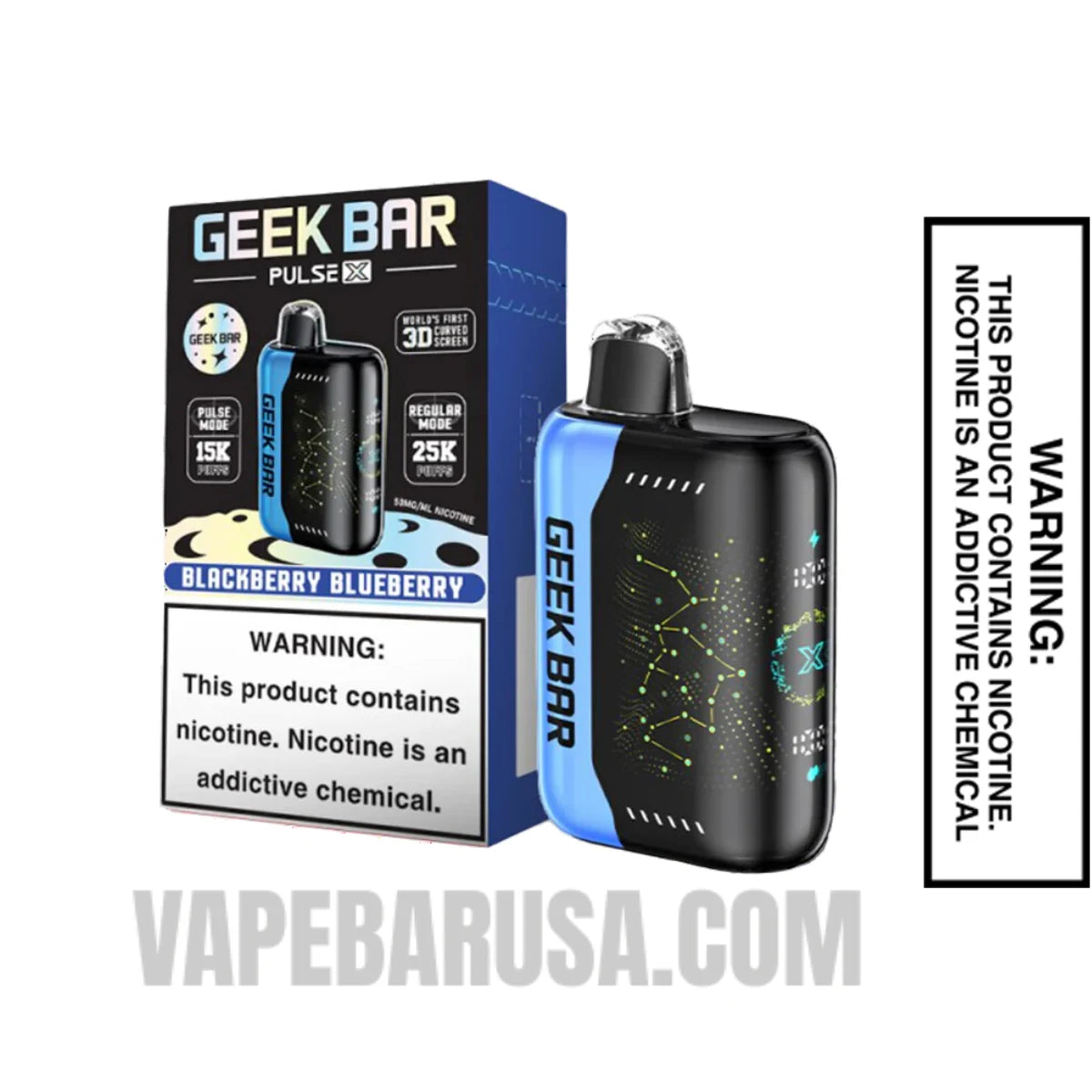 Blackberry Blueberry Geek Bar Pulse X Disposable Vape With Package Box Blackberry Blueberry Geek Bar Pulse X Disposable Vape With Package Box