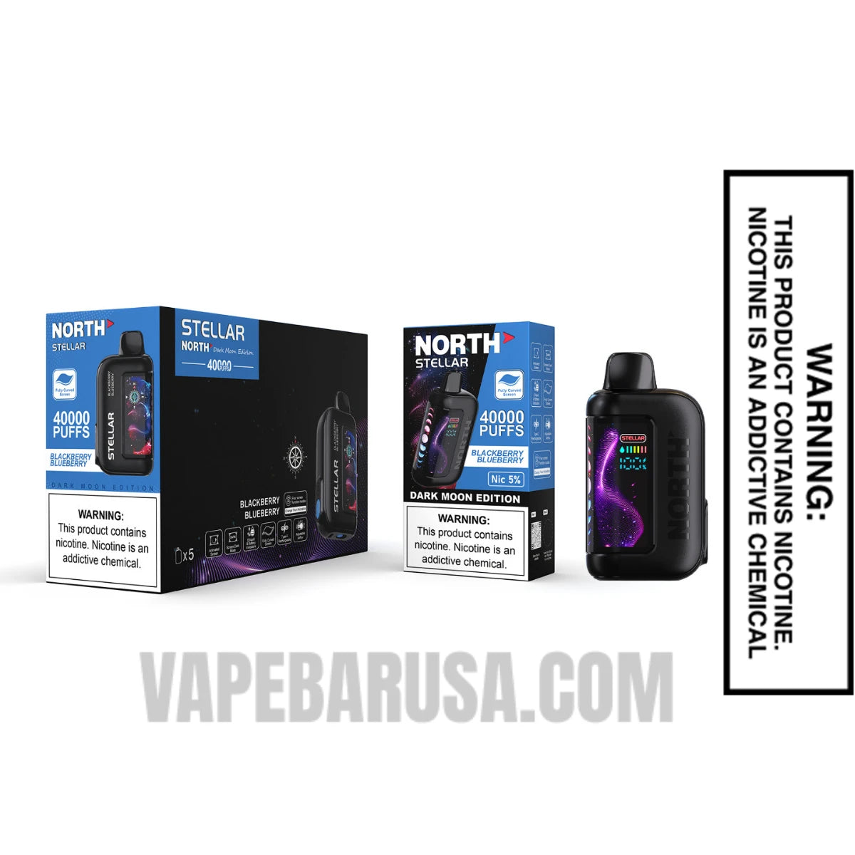Blackberry Blueberry North Stellar Dark Moon 40K Disposable Vape with Bundle box Blackberry Blueberry North Stellar Dark Moon 40K Disposable Vape with Bundle box