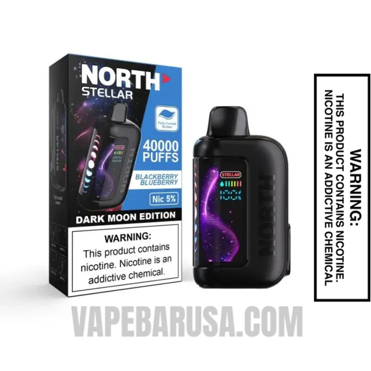 Blackberry Blueberry North Stellar Dark Moon 40K Disposable Vape with Package Box Blackberry Blueberry North Stellar Dark Moon 40K Disposable Vape with Package Box