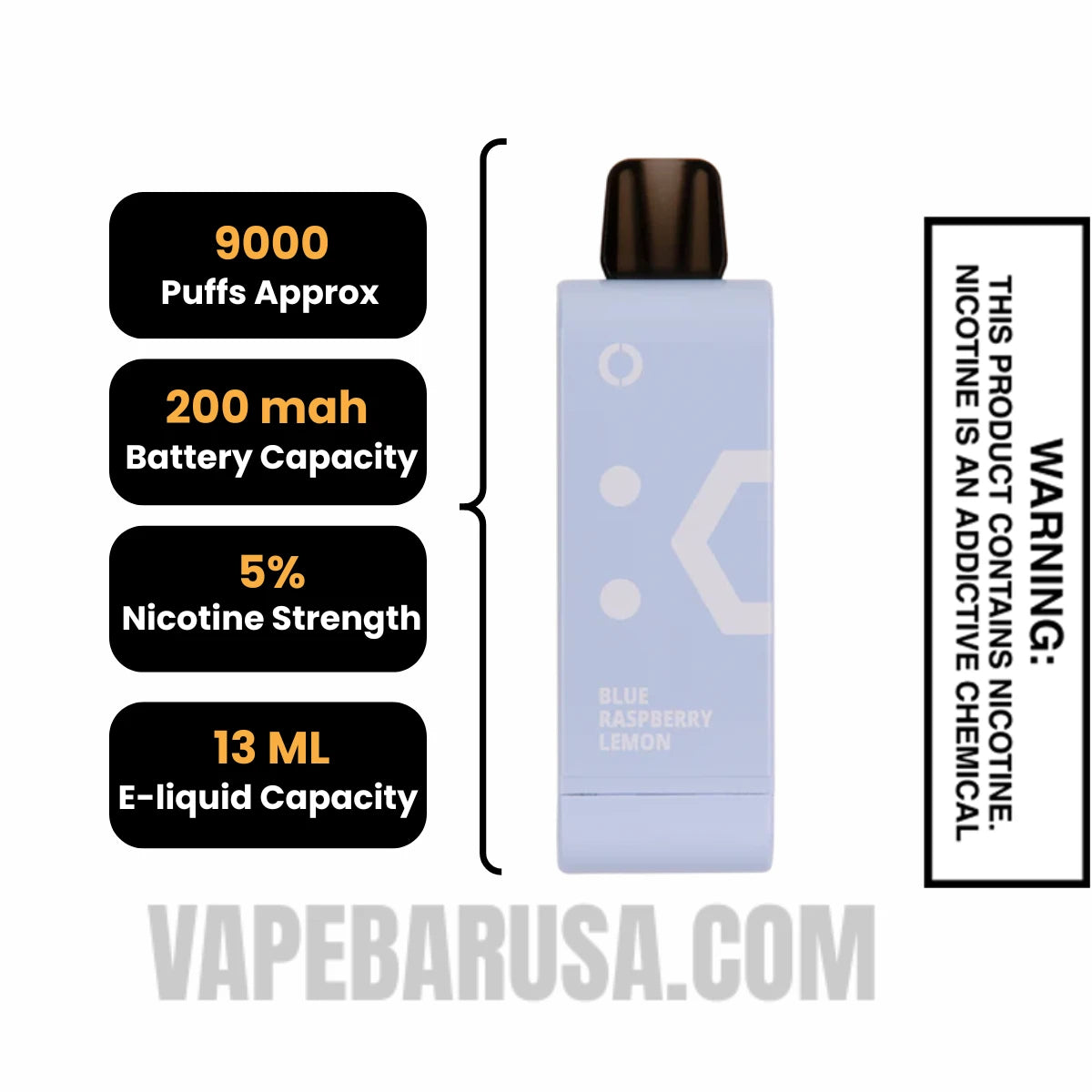 Blue Raspberry Lemon Off Stamp SW9000 Disposable Pod Specifications Blue Raspberry Lemon Off Stamp SW9000 Disposable Pod Specifications