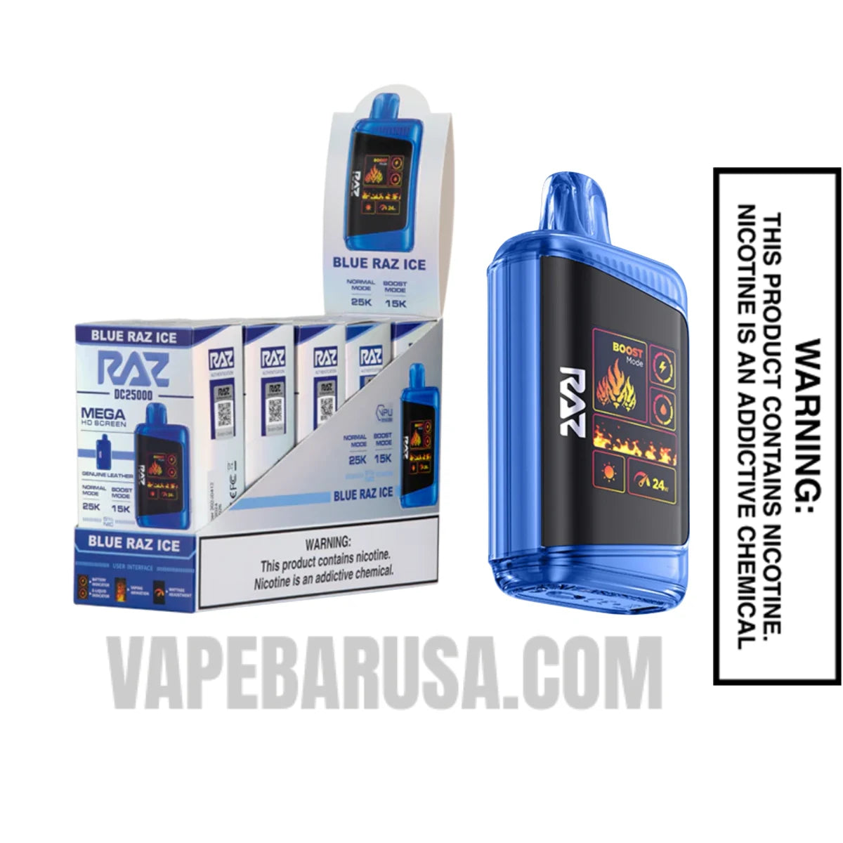 Blue Raz Ice RAZ DC25000 Disposable Vape With Bundle Pack Blue Raz Ice RAZ DC25000 Disposable Vape With Bundle Pack