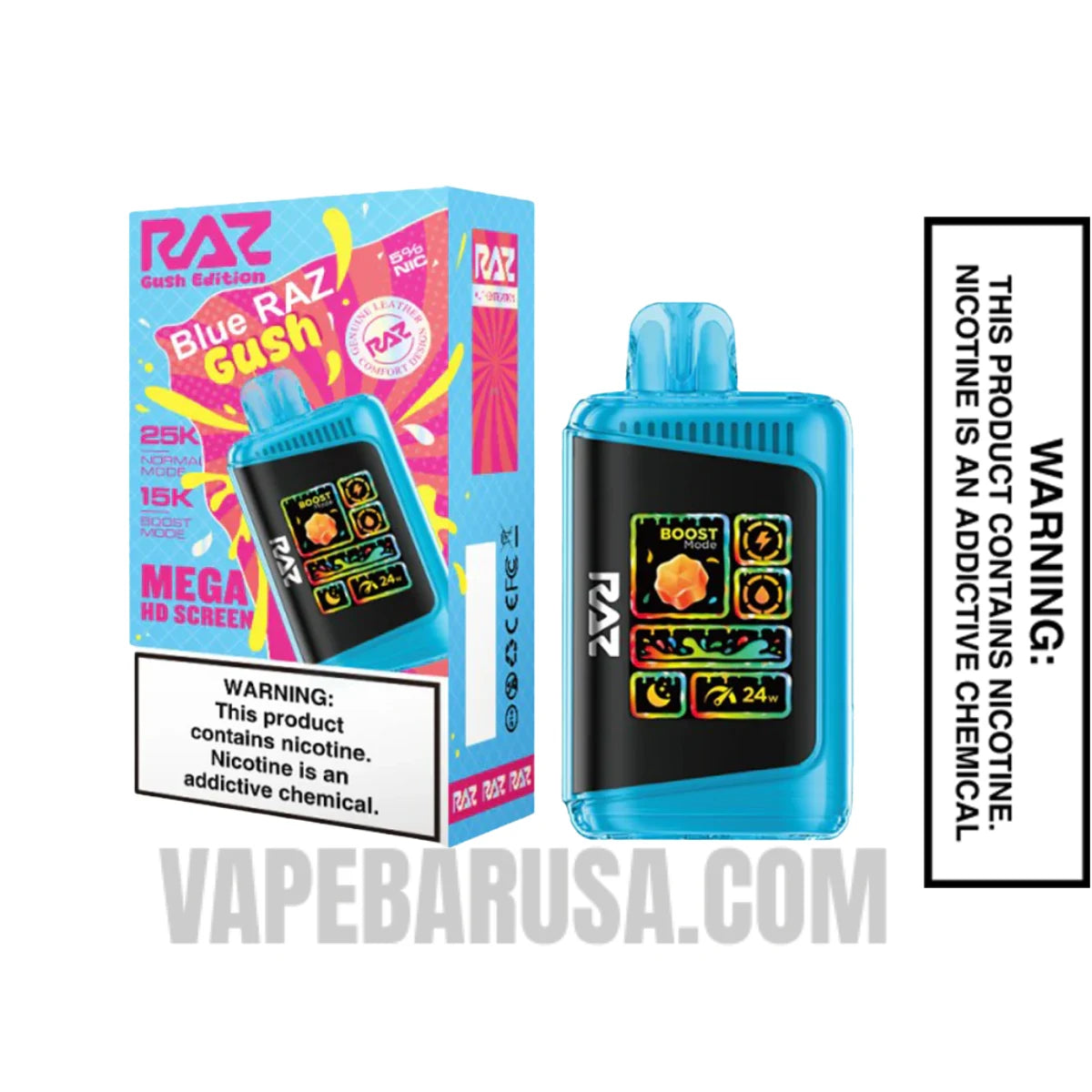 Blue Raz RAZ LTX 25K Gush Edition Vape with Package Box
Blue Raz RAZ LTX 25K Gush Edition Vape with Package Box