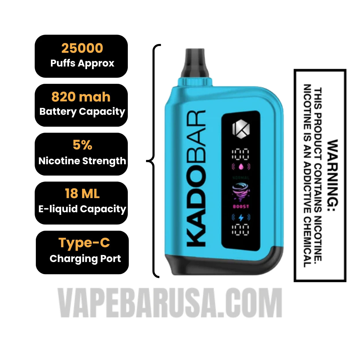 Blue Razz Ice Kado Bar Rizz 25000 Disposable Vape Specifcations Blue Razz Ice Kado Bar Rizz 25000 Disposable Vape Specifcations