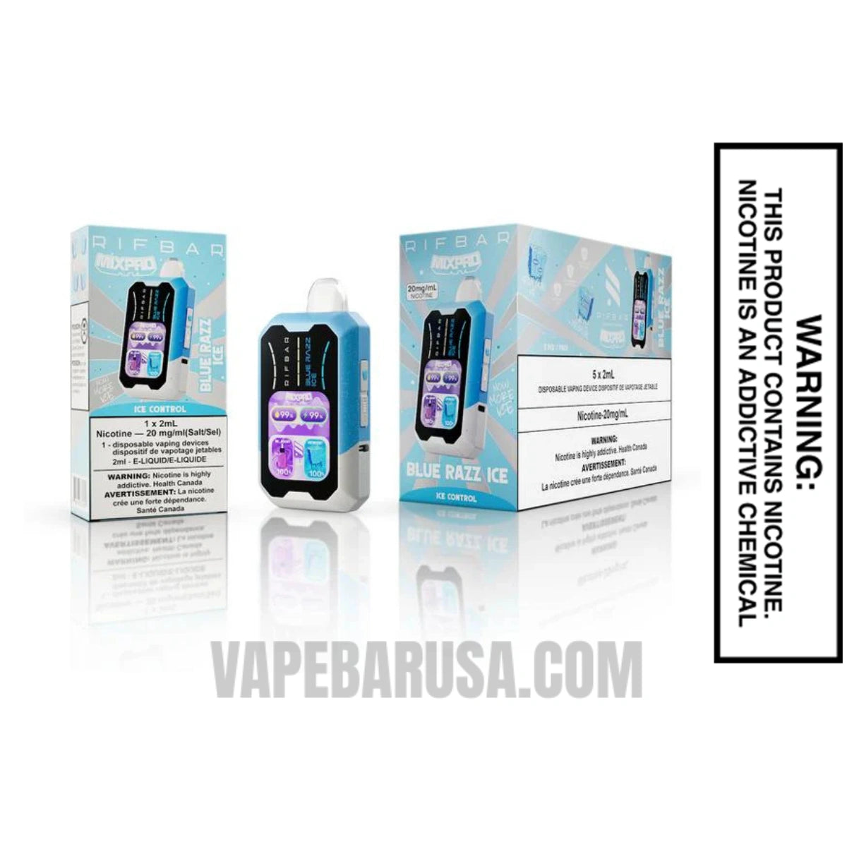 Blue Razz Ice Rifbar MixPro Ice 40K Disposable Vape With Bundle Box Blue Razz Ice Rifbar MixPro Ice 40K Disposable Vape With Bundle Box