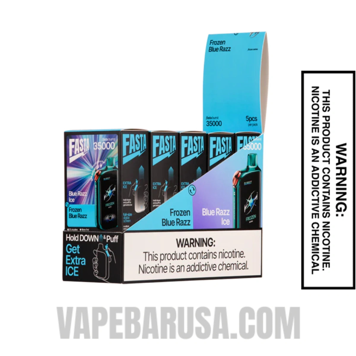 Blue Razz Ice / Frozen Blue Razz Fasta Burrst 35000 Disposable Vape with Bundle pack Blue Razz Ice / Frozen Blue Razz Fasta Burrst 35000 Disposable Vape with Bundle pack