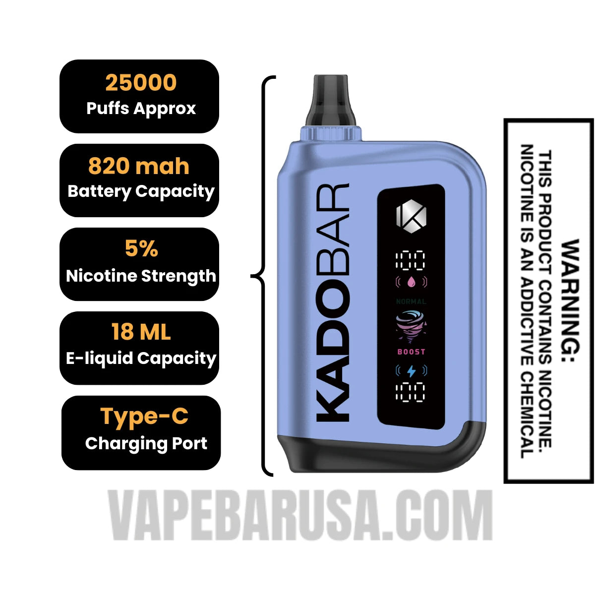 Blue Razz Lemon Kado Bar Rizz 25000 Disposable Vape Specifcations Blue Razz Lemon Kado Bar Rizz 25000 Disposable Vape Specifcations