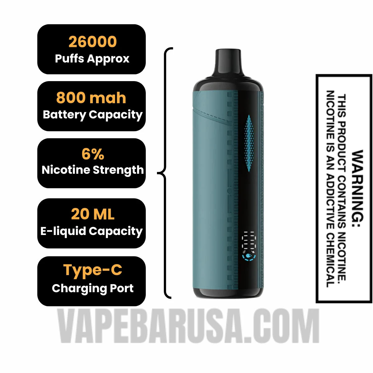Blue Razz Lemonade Lost Mary x Urban Tale E Hookah Disposable Vape Specifications
Blue Razz Lemonade Lost Mary x Urban Tale E Hookah Disposable Vape Specifications