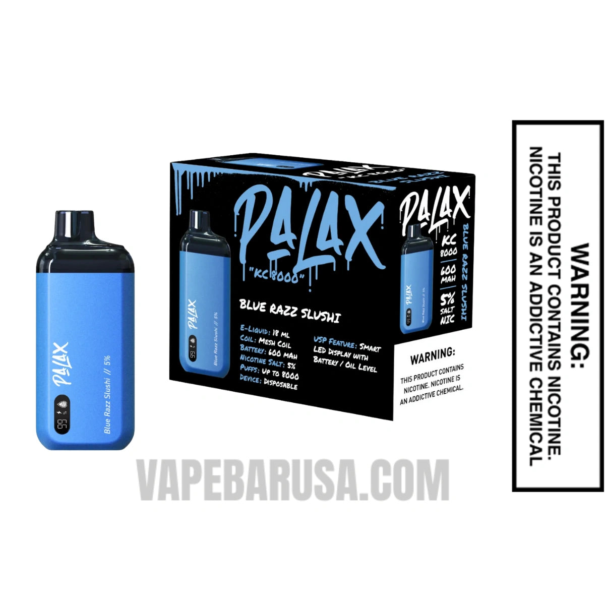 Blue Razz Slushi Palax KC8000 Disposable Vape - Final Sale With Bundle Box Blue Razz Slushi Palax KC8000 Disposable Vape - Final Sale With Bundle Box