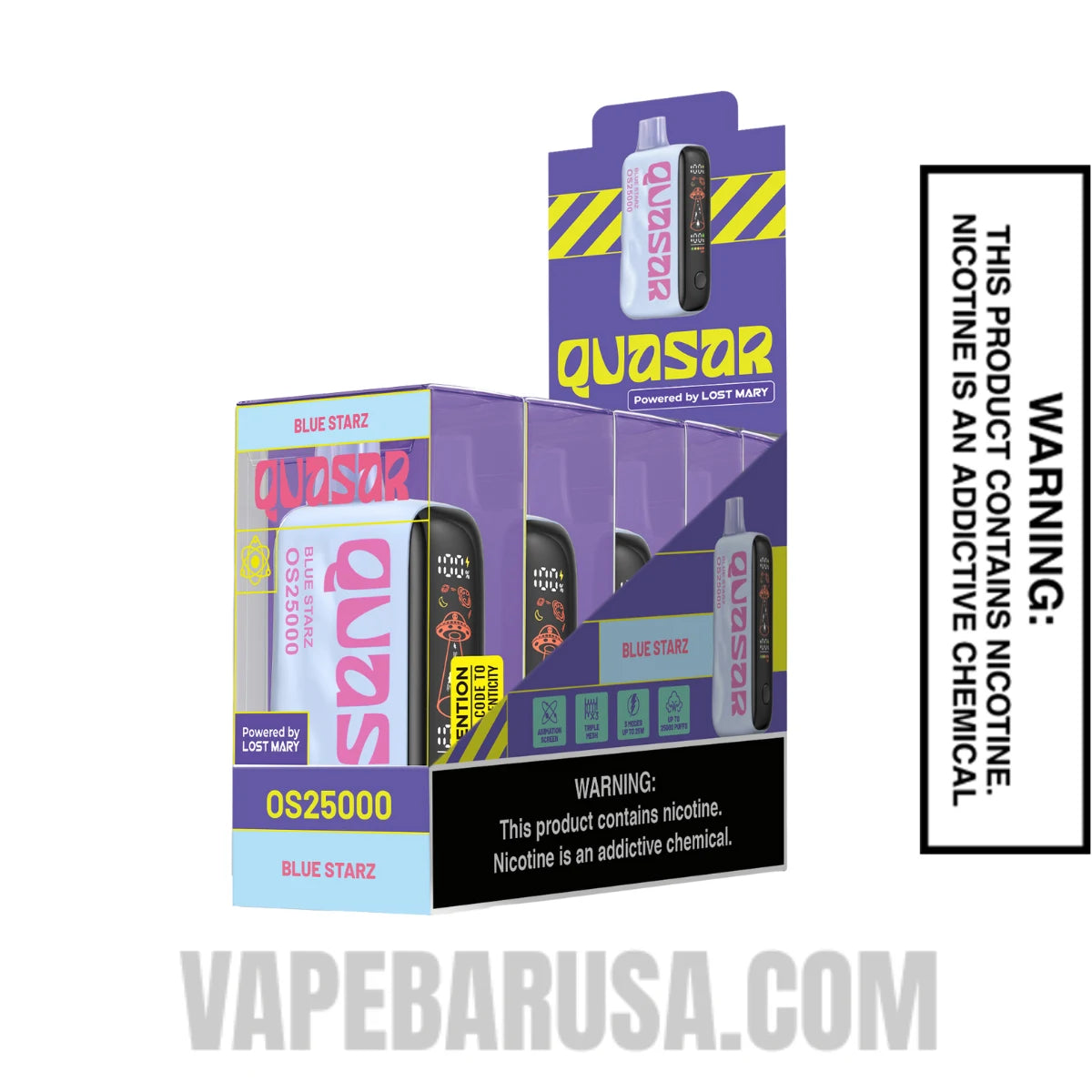 Blue Starz Lost Mary Quasar OS25000 Disposable Vape With Bundle Pack Blue Starz Lost Mary Quasar OS25000 Disposable Vape With Bundle Pack