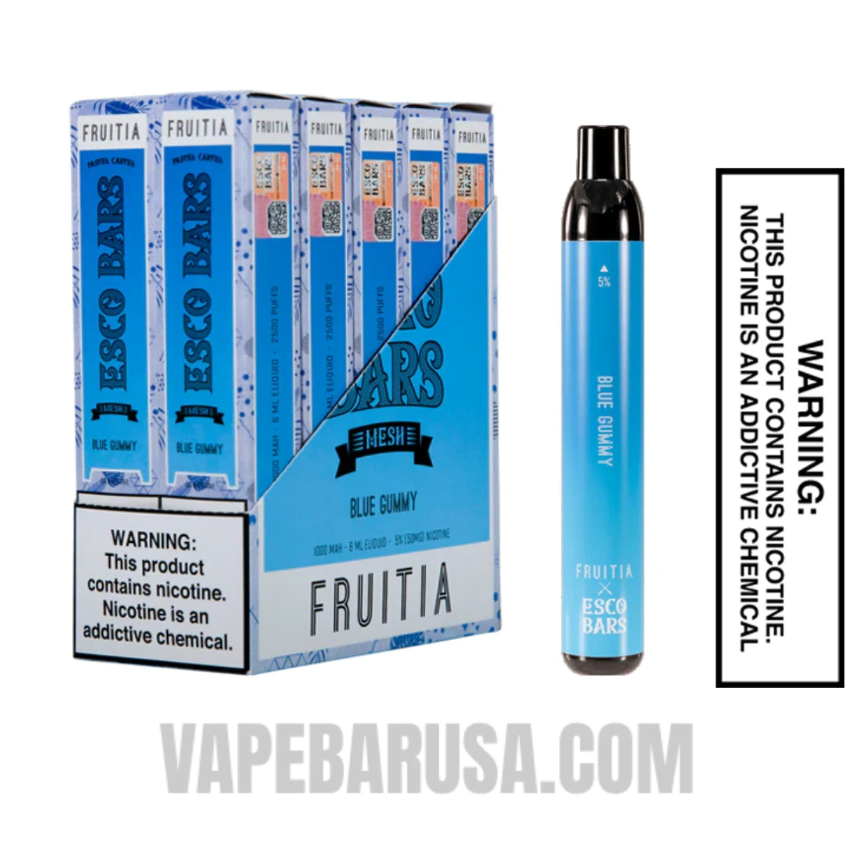 Blue Gummy Esco Bars 2500 Puffs Disposable Vape With Bundle Pack Blue Gummy Esco Bars 2500 Puffs Disposable Vape With Bundle Pack