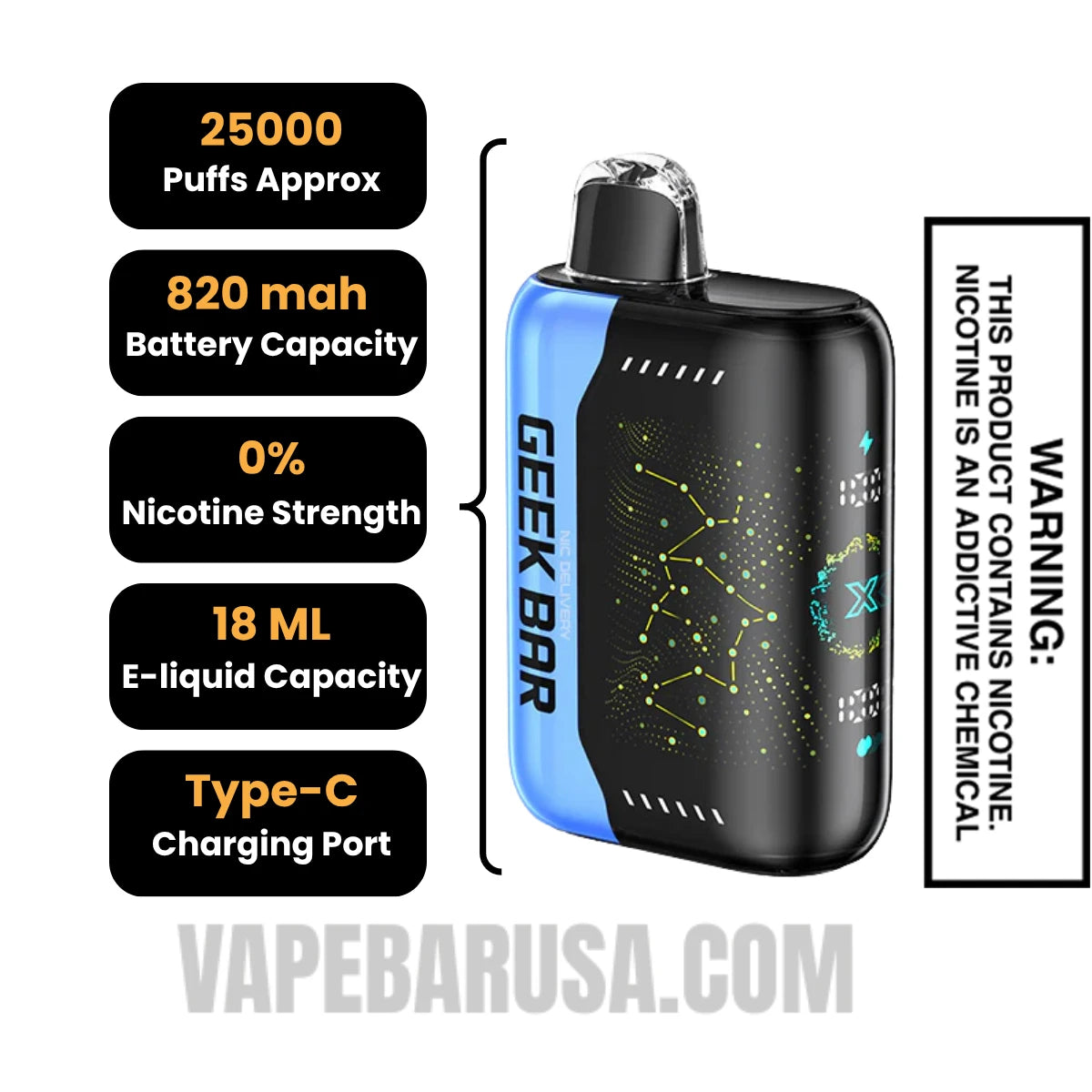 Blue Rancher Geek Bar Pulse X Zero Nicotine Vape Specifications Blue Rancher Geek Bar Pulse X Zero Nicotine Vape Specifications