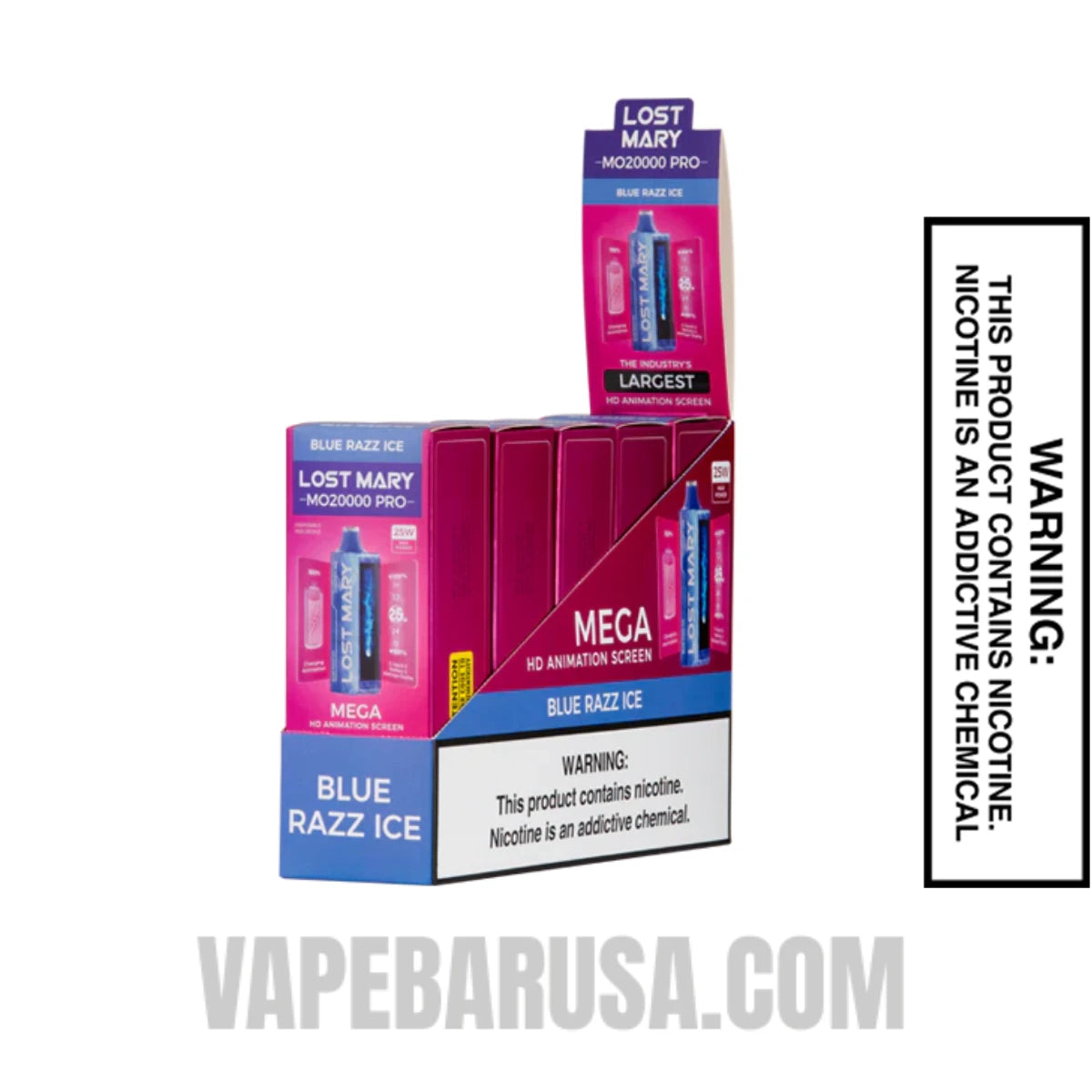 Blue Razz Ice Lost Mary MO20000 Disposable Vape With bundle Box Blue Razz Ice Lost Mary MO20000 Disposable Vape With bundle Box