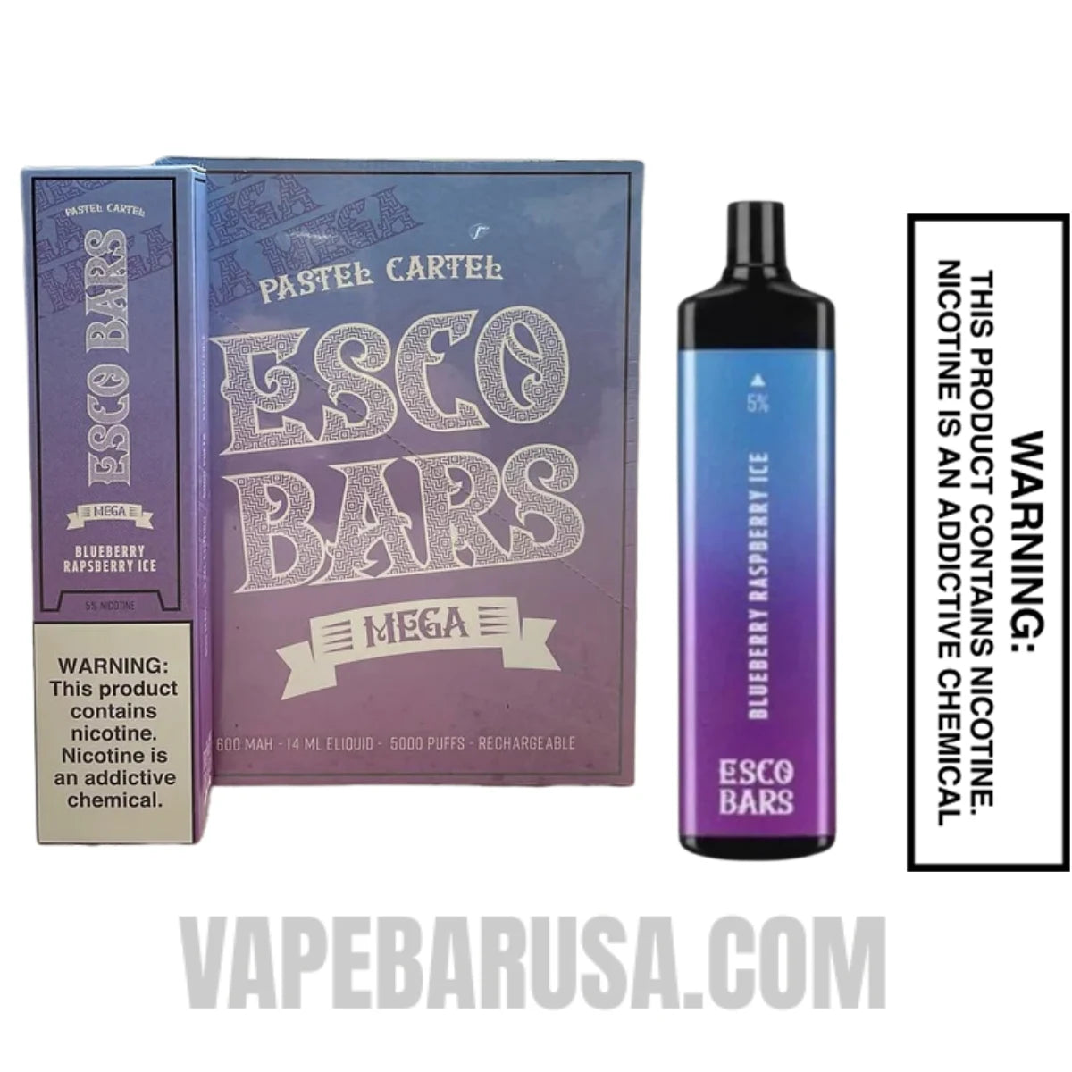 Blueberry Raspberry Ice Esco Bars 5000 Puffs Disposable Vape with Bundle Pack Blueberry Raspberry Ice Esco Bars 5000 Puffs Disposable Vape with Bundle Pack