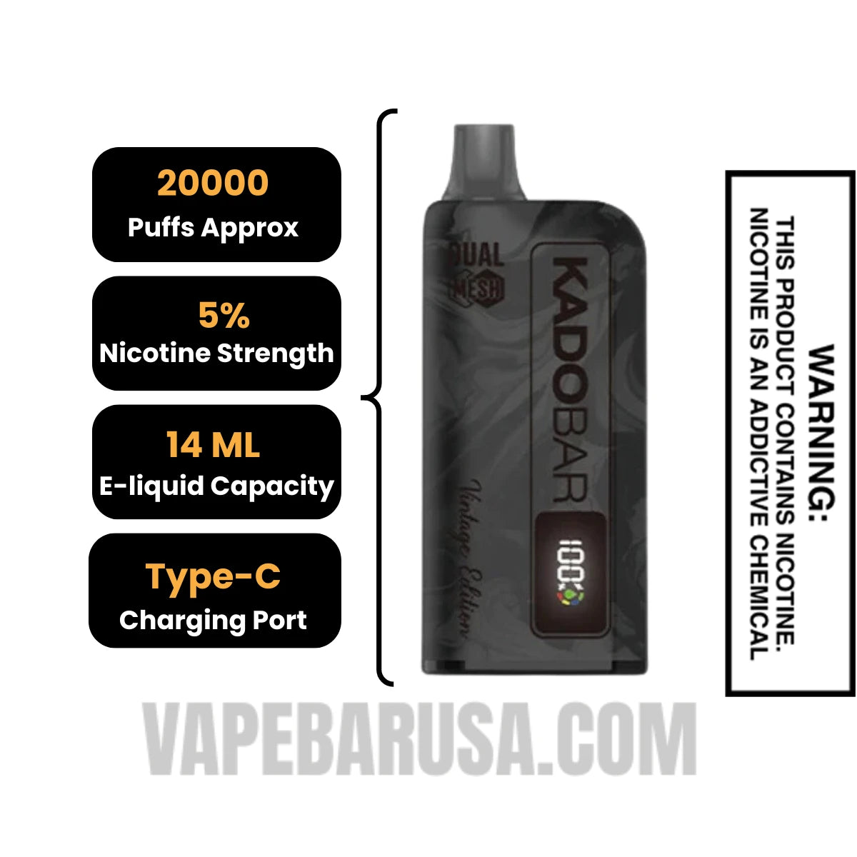 Blueberry Rosemint Kado Bar Vintage Edition 20000 Puffs Disposable Vape Specifications Blueberry Rosemint Kado Bar Vintage Edition 20000 Puffs Disposable Vape Specifications