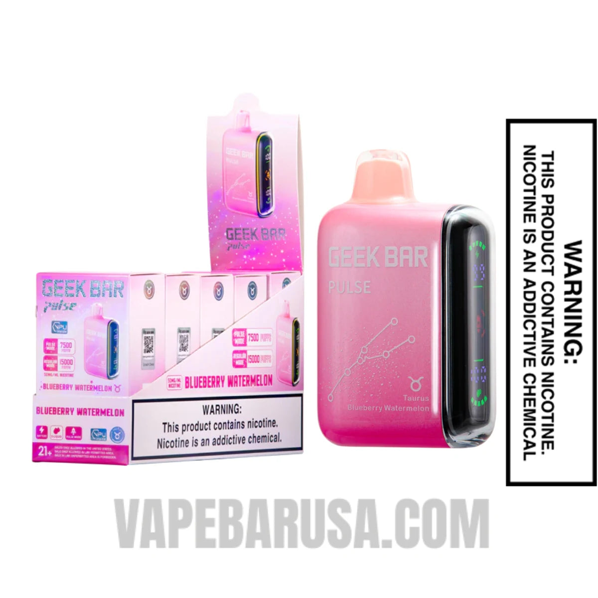 Blueberry Watermelon Geek Bar Pulse Vape (Taurus) With Bundle Pack Blueberry Watermelon Geek Bar Pulse Vape (Taurus) With Bundle Pack
