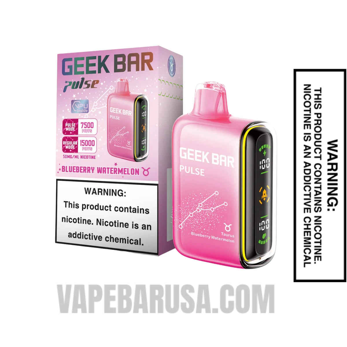 Blueberry Watermelon Geek Bar Pulse Vape (Taurus) With Package Box Blueberry Watermelon Geek Bar Pulse Vape (Taurus) With Package Box