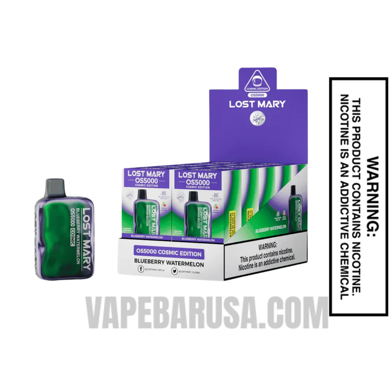 Blueberry Watermelon Lost Mary OS5000 Cosmic Edition Vape With Bundle Pack Blueberry Watermelon Lost Mary OS5000 Cosmic Edition Vape With Bundle Pack