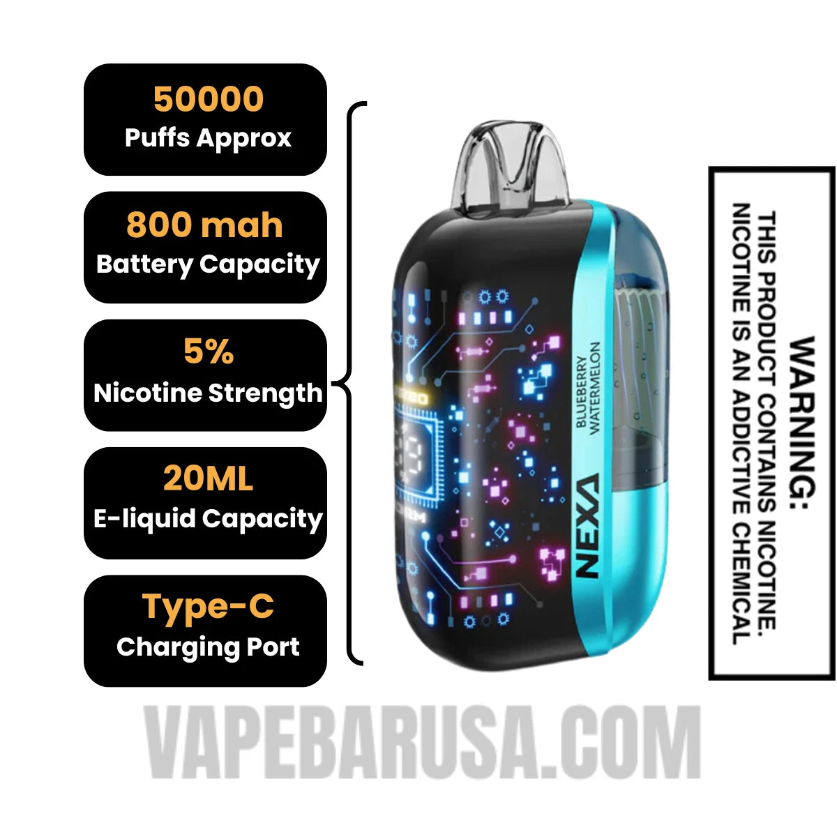 Blueberry Watermelon Nexa Ultra 50000 Disposable Vape Blueberry Watermelon Nexa Ultra 50000 Disposable Vape