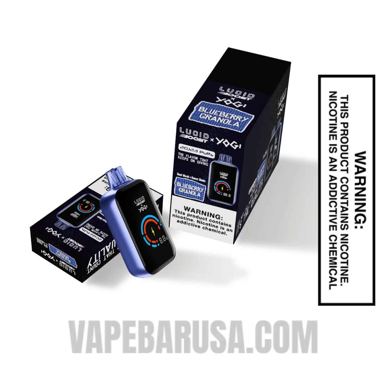 Blueberry Granola Lucid Boost X Yogi 20123 Disposable Vape With Bundle Pack Blueberry Granola Lucid Boost X Yogi 20123 Disposable Vape With Bundle Pack