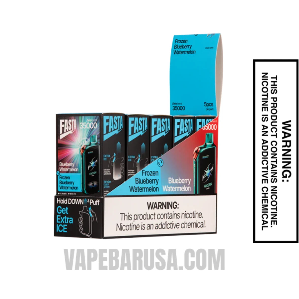 Blueberry Watermelon Fasta Burrst 35000 (Frozen Series) Vape With Bundle Pack Blueberry Watermelon Fasta Burrst 35000 (Frozen Series) Vape With Bundle Pack