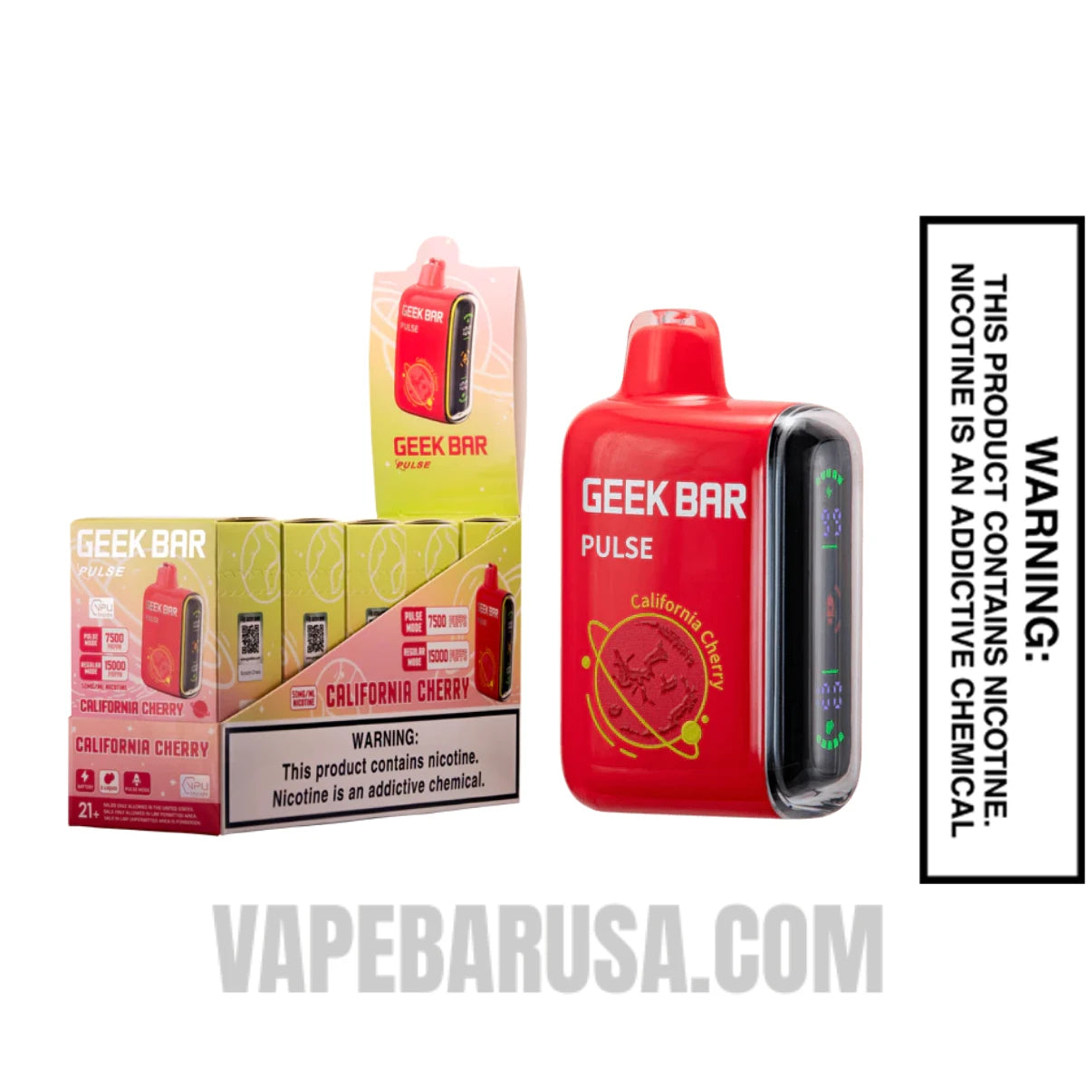 California Cherry Geek Bar Pulse Disposable Vape With Bundle Pack California Cherry Geek Bar Pulse Disposable Vape With Bundle Pack