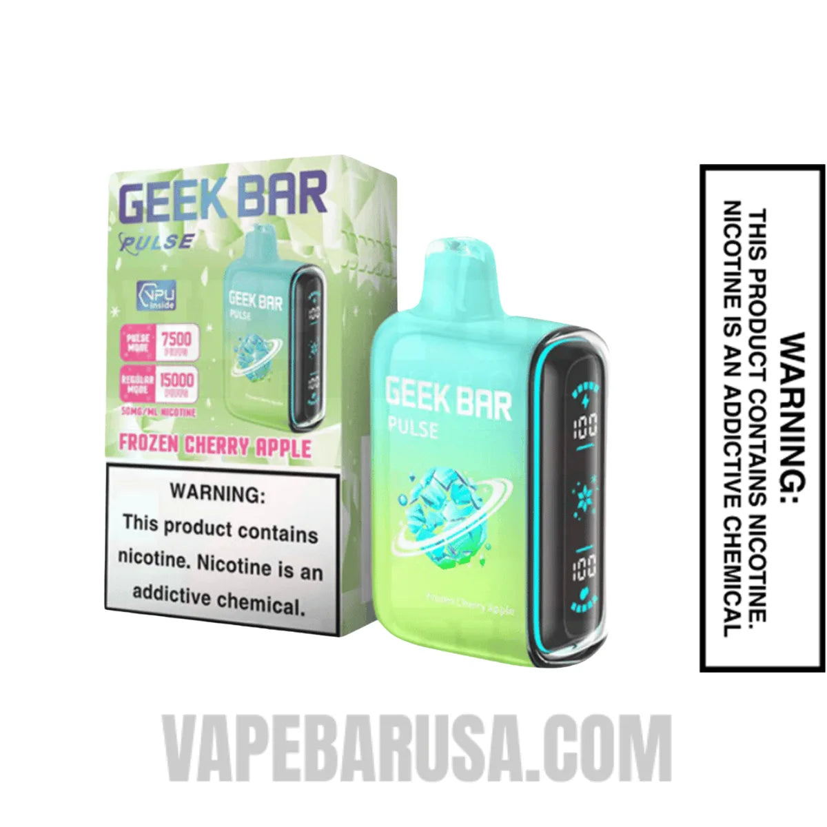 Cherry Apple Geek Bar Pulse Frozen Edition Vape With Package Box Cherry Apple Geek Bar Pulse Frozen Edition Vape With Package Box