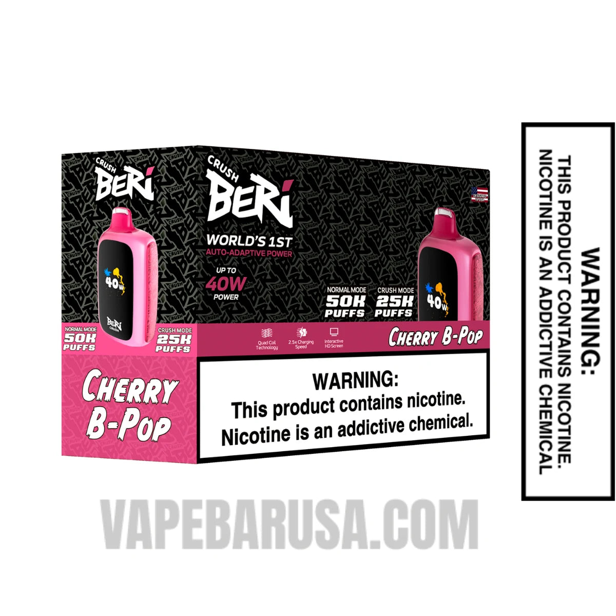 Cherry B-Pop Beri Crush 50K Disposable Vape With bundle box Cherry B-Pop Beri Crush 50K Disposable Vape With bundle box
