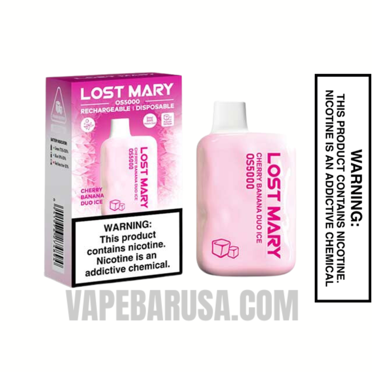 Cherry Banana Duo Ice Lost Mary OS5000 Disposable Vape With Package Box Cherry Banana Duo Ice Lost Mary OS5000 Disposable Vape With Package Box