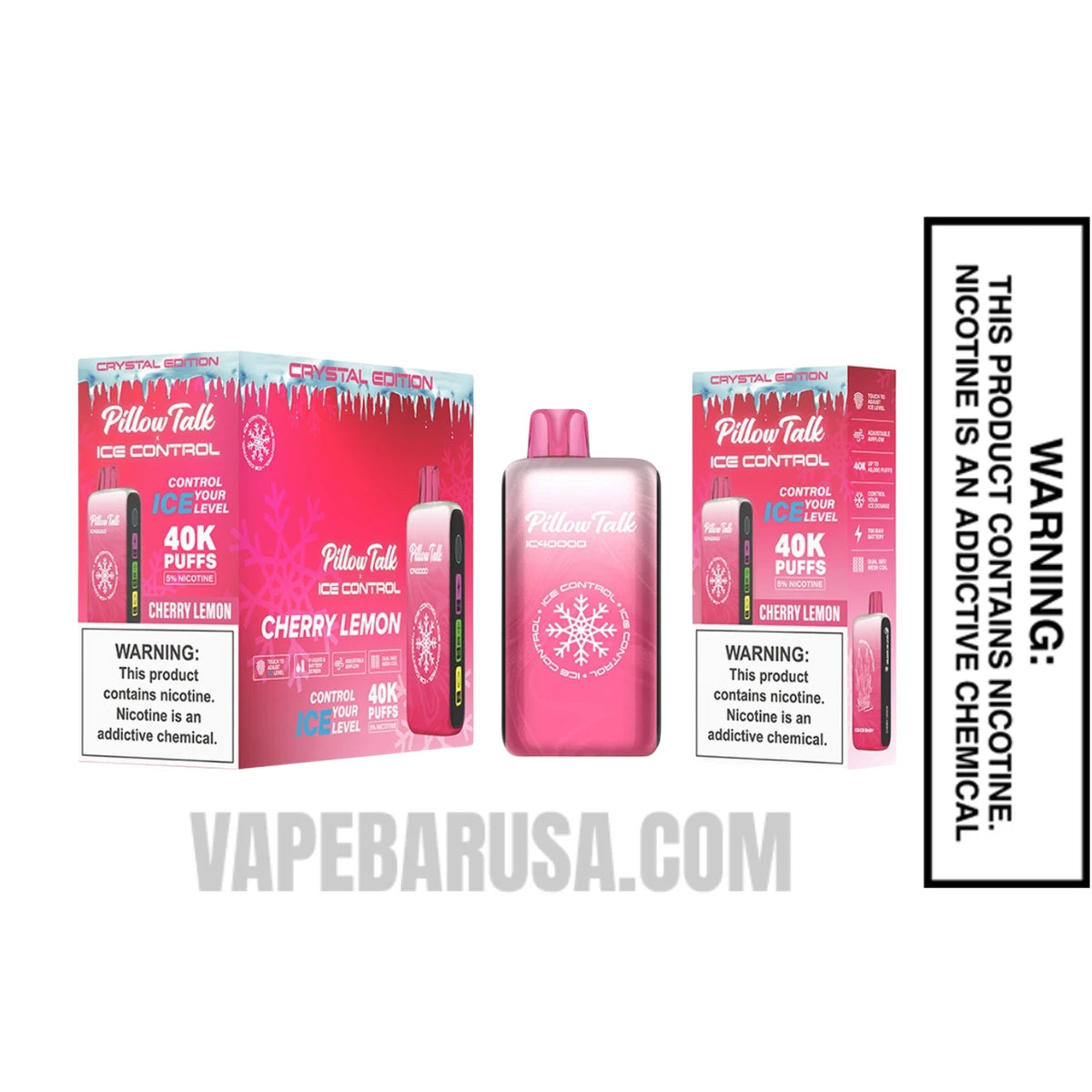 Cherry Lemon Pillow Talk IC40000 Crystal Edition Vape with Bundle Box Cherry Lemon Pillow Talk IC40000 Crystal Edition Vape with Bundle Box