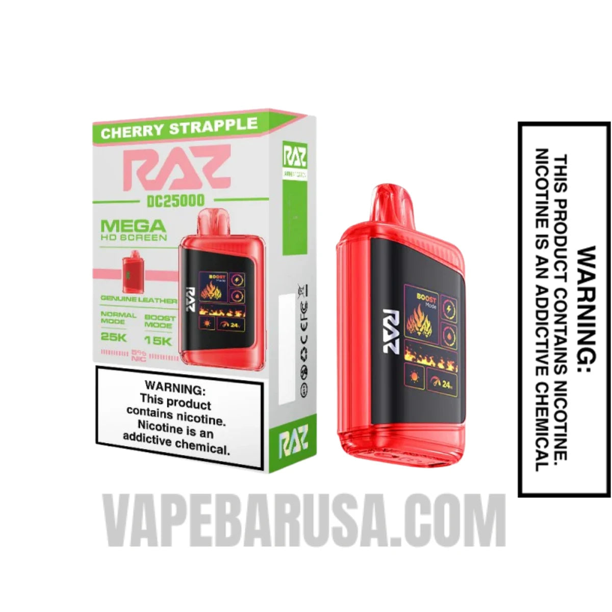 Cherry Strapple RAZ DC25000 Disposable Vape With Package Box Cherry Strapple RAZ DC25000 Disposable Vape With Package Box