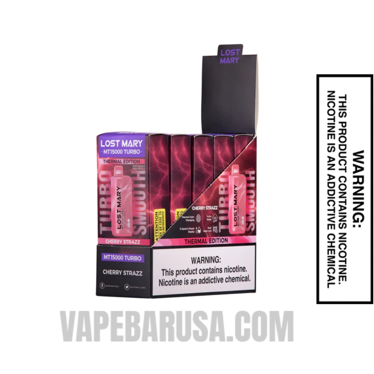 Cherry Strazz Lost Mary MT15000 Disposable Vape With bundle Box Cherry Strazz Lost Mary MT15000 Disposable Vape With bundle Box