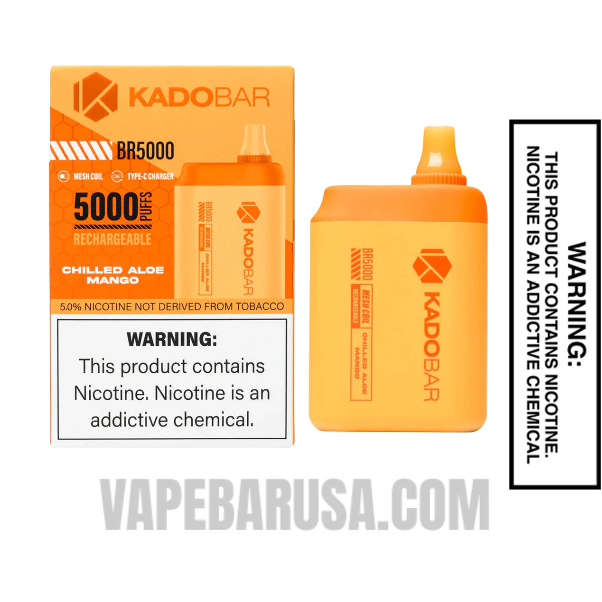 Chilled Aloe Mango Kado Bar BR5000 Disposable Vape With Package Box Chilled Aloe Mango Kado Bar BR5000 Disposable Vape With Package Box