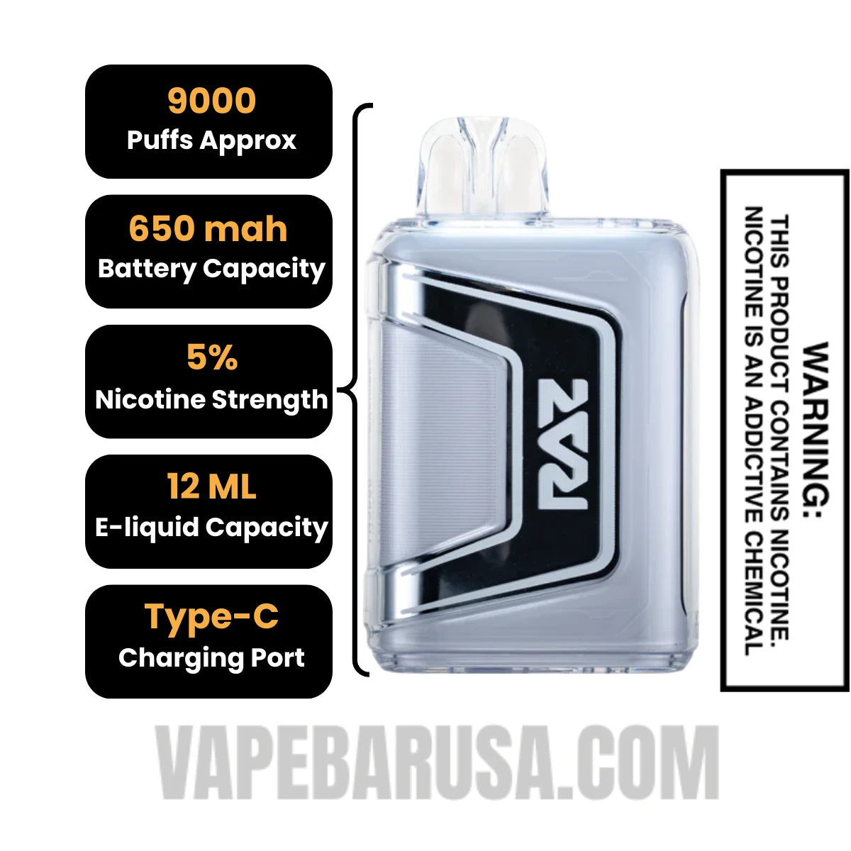 Citronade RAZ TN9000 Disposable Vape Specifications Citronade RAZ TN9000 Disposable Vape Specifications