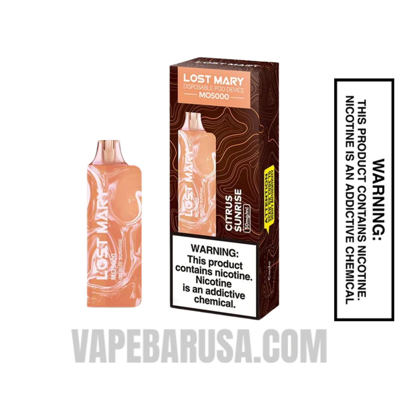 Citrus Sunrise Lost Mary MO5000 Disposable Vape With Package Box Citrus Sunrise Lost Mary MO5000 Disposable Vape With Package Box