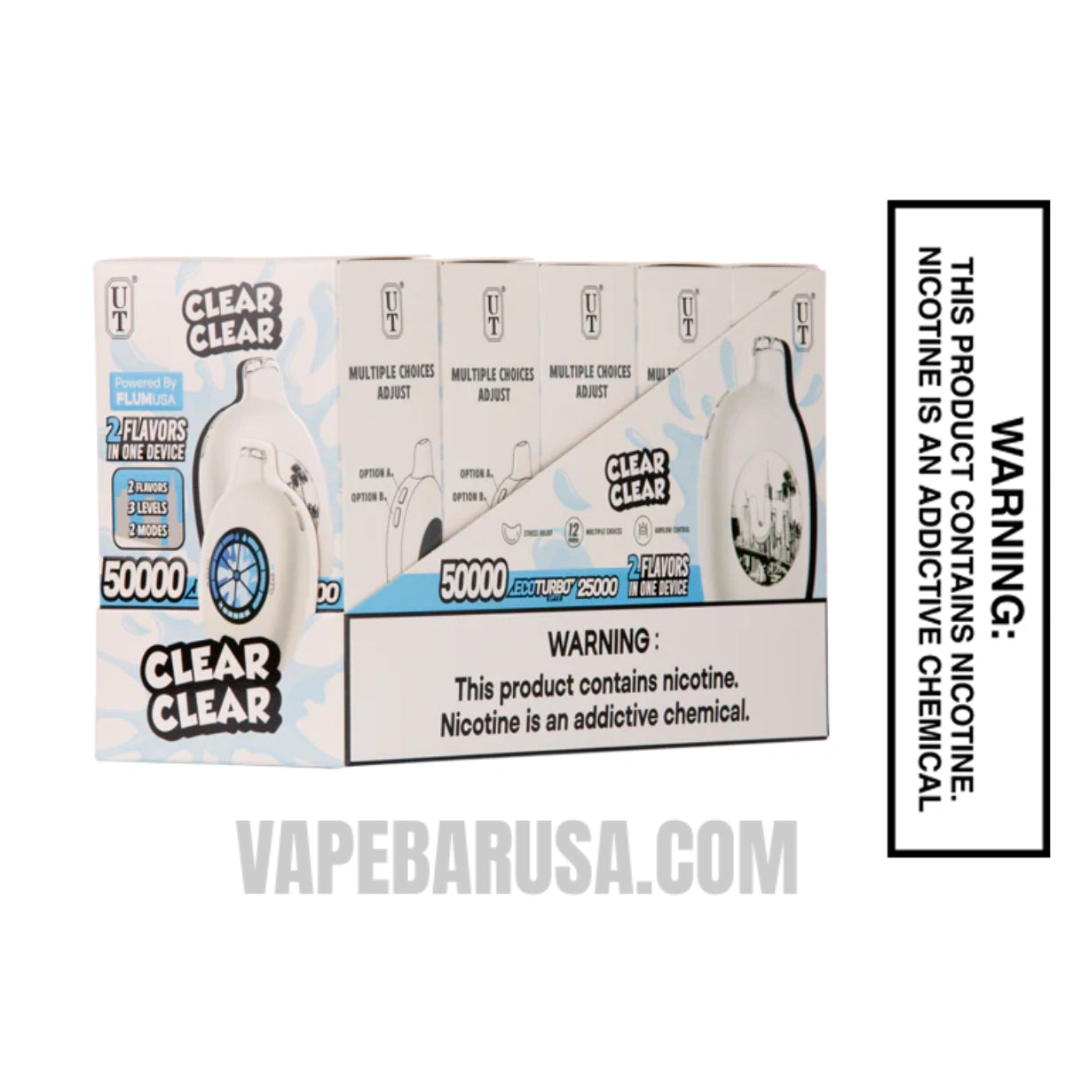 Clear Flum UT Bar 50K Disposable Vape With Bundle Box Clear Flum UT Bar 50K Disposable Vape With Bundle Box
