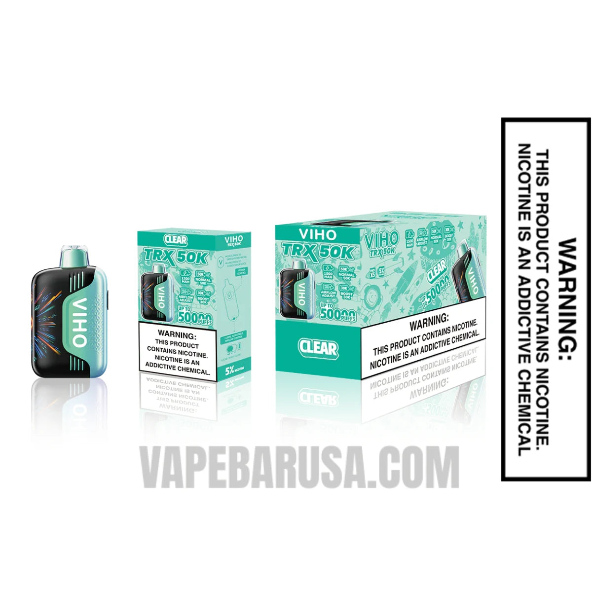 Clear VIHO TRX 50K Disposable Vape With Bundle Pack Clear VIHO TRX 50K Disposable Vape With Bundle Pack