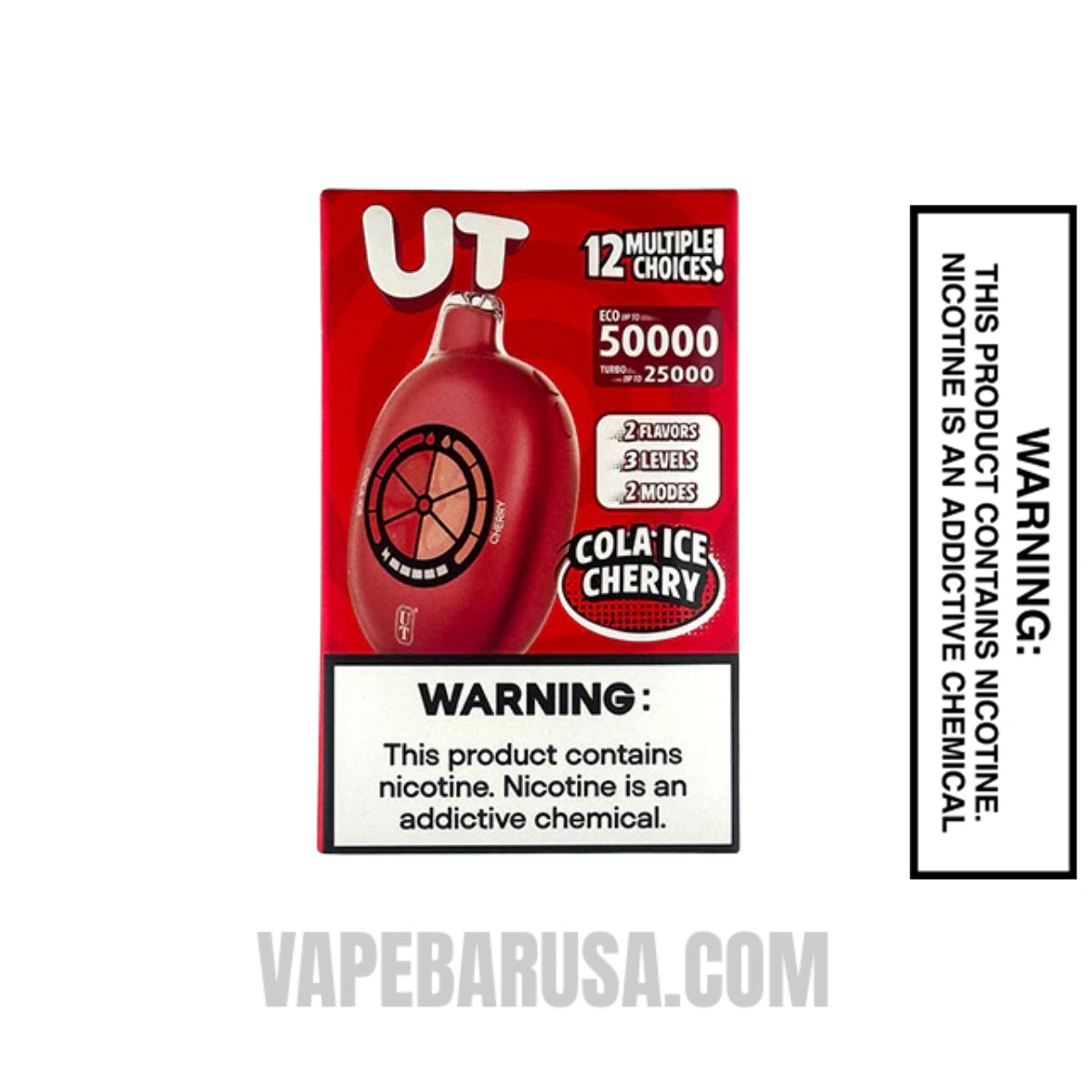 Cola Ice/Cherry Flum UT Bar 50K Disposable Vape With Package Box Cola Ice/Cherry Flum UT Bar 50K Disposable Vape With Package Box