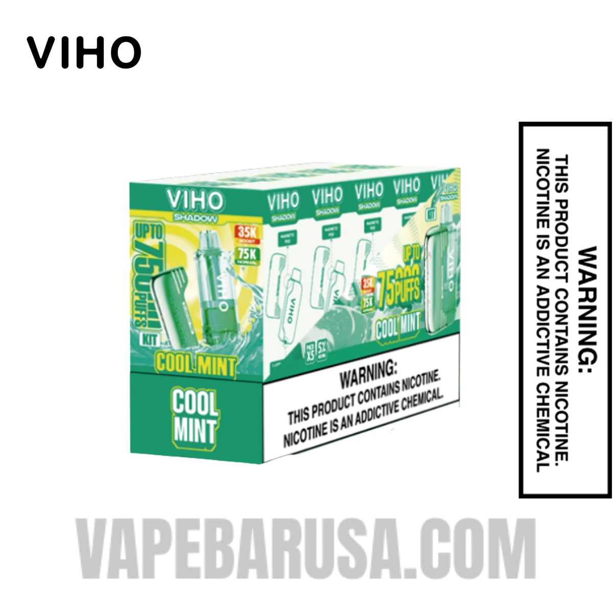 Cool Mint VIHO Shadow 75K Vape Kit With Bundle Pack Cool Mint VIHO Shadow 75K Vape Kit With Bundle Pack