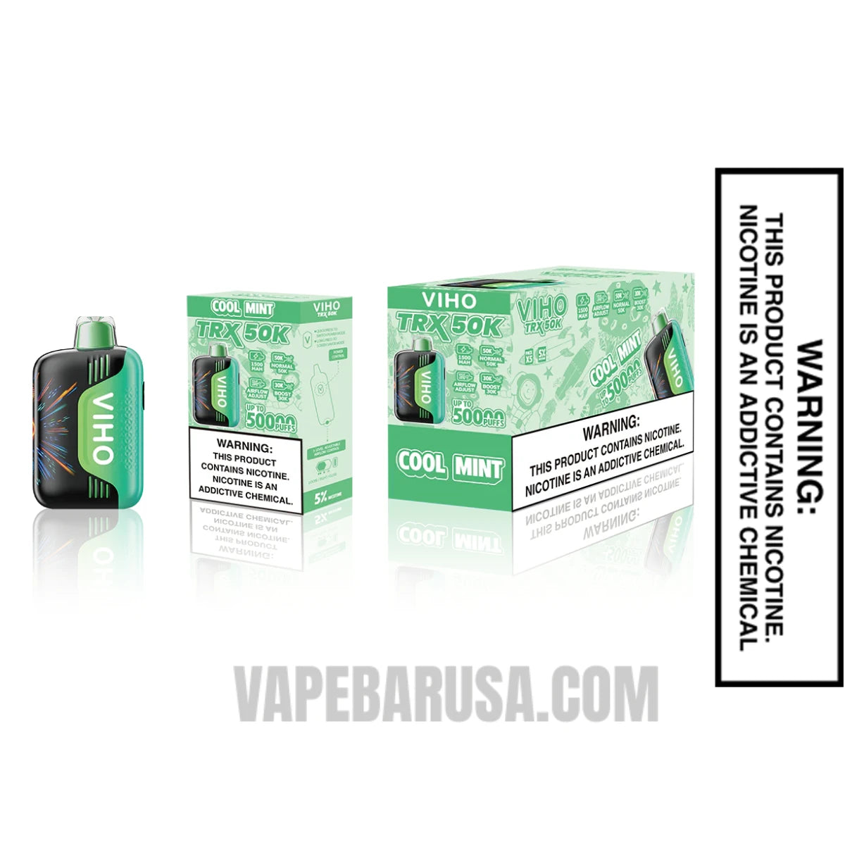 Cool Mint VIHO TRX 50K Disposable Vape With Bundle Pack Cool Mint VIHO TRX 50K Disposable Vape With Bundle Pack