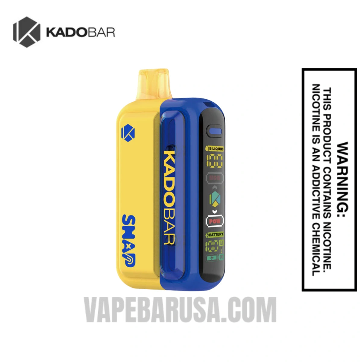 Blue Razz Lemon Kado Bar Snap 25K Disposable Vape Kit Blue Razz Lemon Kado Bar Snap 25K Disposable Vape Kit