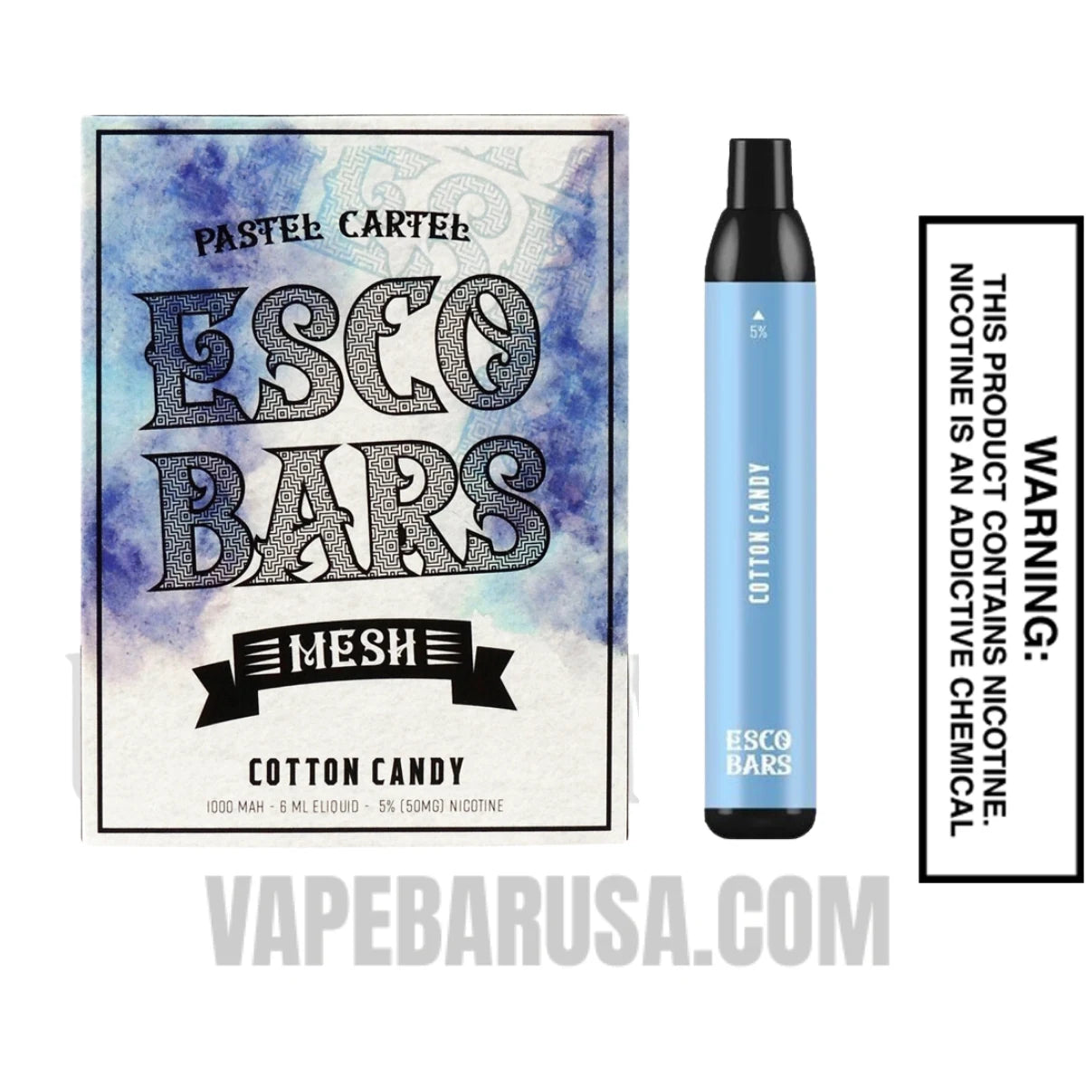 Cotton Candy Esco Bars 2500 Puffs Disposable Vape Vape with Bundle Pack
Cotton Candy Esco Bars 2500 Puffs Disposable Vape Vape with Bundle Pack