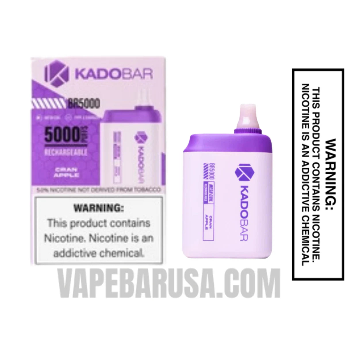 Cran Apple Kado Bar BR5000 Disposable Vape with Package Box Cran Apple Kado Bar BR5000 Disposable Vape with Package Box